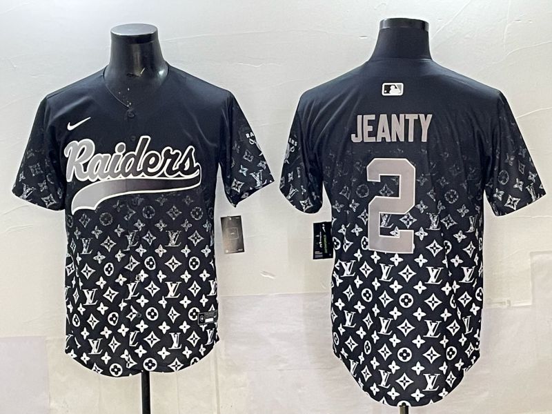 Men 2025 Nike Oakland Raiders 2 Jeanty Black Limited NFL Jersey style 002